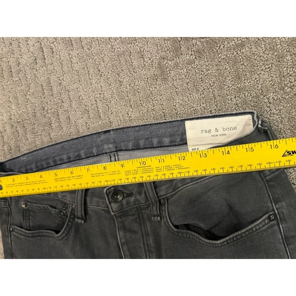 rag & bone Standard Issue Fit 2 Slim Leg  Gray Jeans Pants Men's 33/32 (Y1)